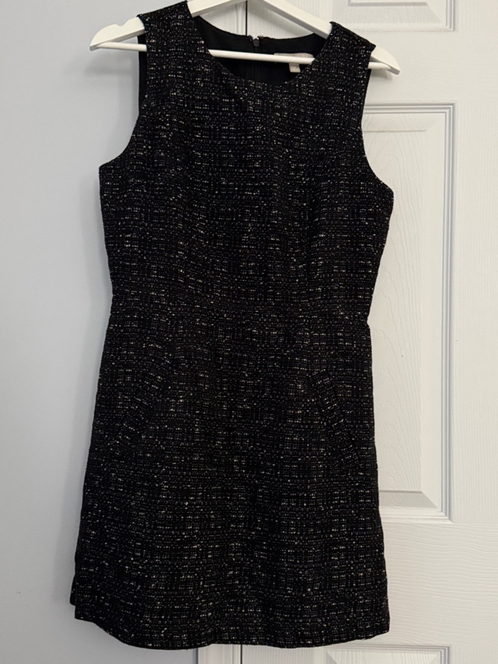 Banana Republic Black Tweed Mini Dress with Silver Sparkle